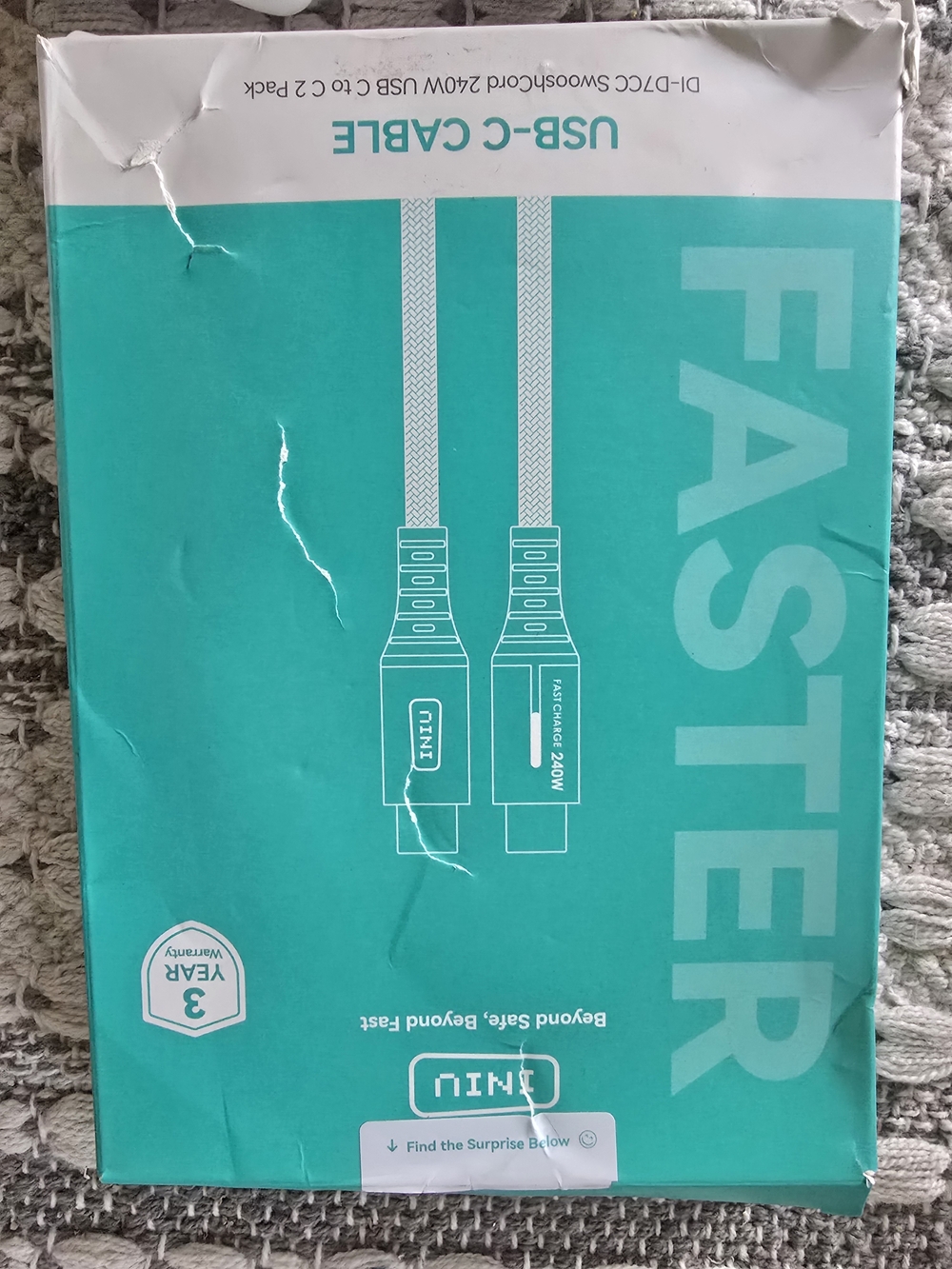 Amazon Teal Packaging with White QR Label